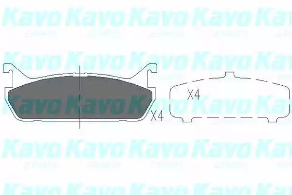 Комплект гальмівних накладок, дискове гальмо KBP4507 AMC