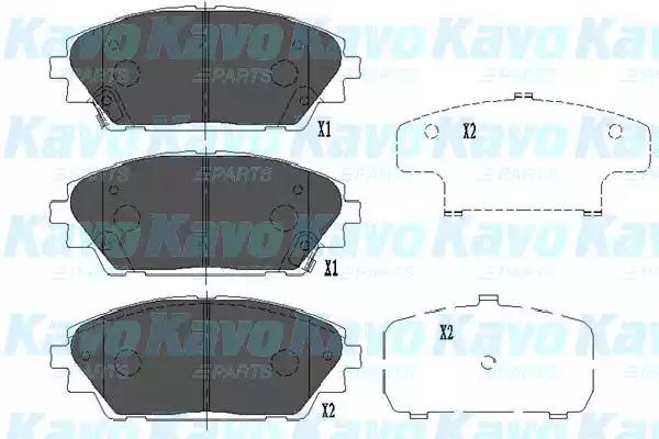 Комплект тормозных колодок дисковый тормоз KBP4571 AMC