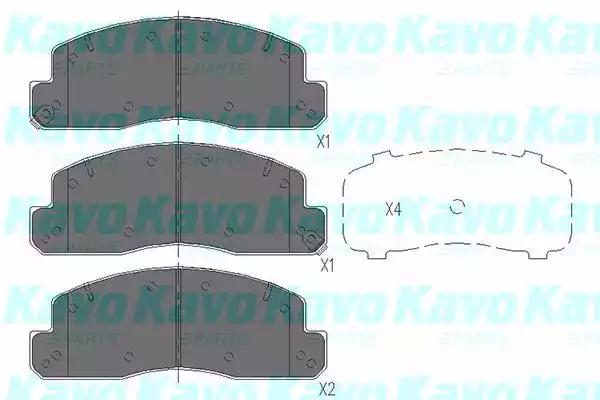 Kavo parts toyota гальмівні колодки передн. dyna 4.0 11- KBP9088 AMC