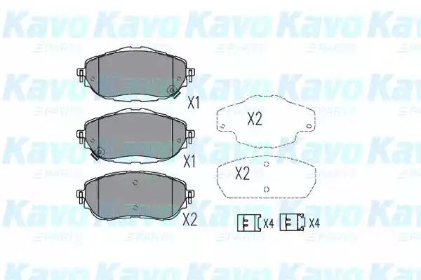 Комплект тормозных колодок дисковый тормоз KBP9123 AMC