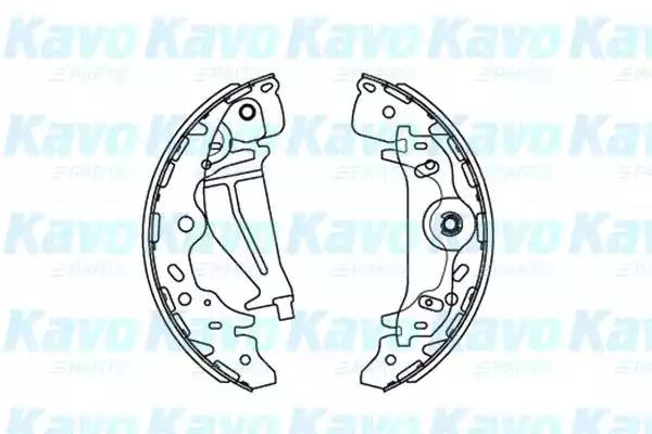 Kavo parts hyundai колодки барабанні задн.h-1kia carnival 99- KBS3405 AMC