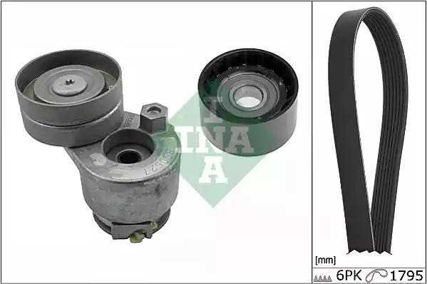 Комплект поликлинового ремня 529012410 INA