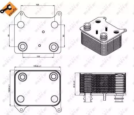 Охолоджувач оливи, моторна олива 31235 NRF