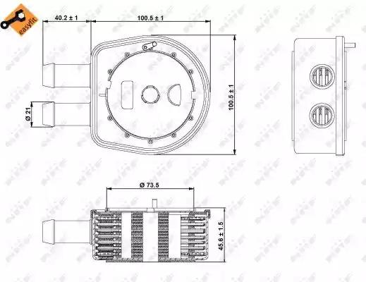 Радиатор охлаждения масла nrf 31236 NRF
