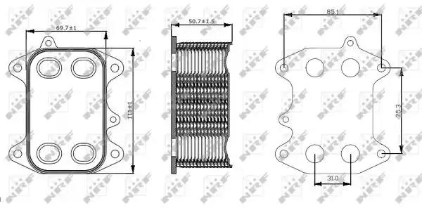 Радіатор оливи vag 1.2d/1.6d/2.0d 05.03- 31263 NRF