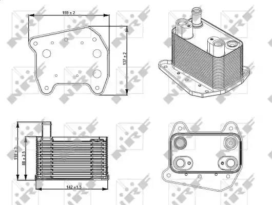 Радиатор охлаждения масла nrf 31276 NRF