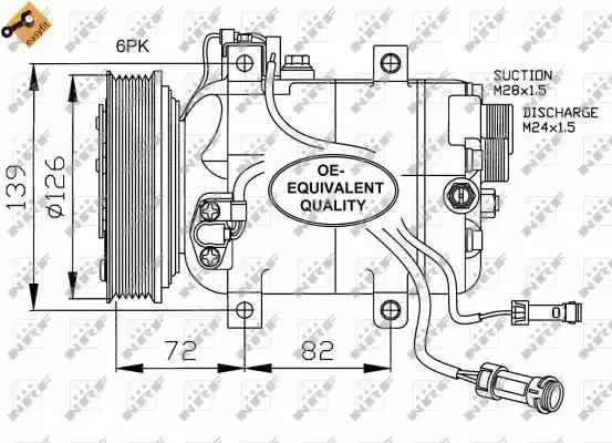 Компресор, система кондиціонування повітря 32027 NRF