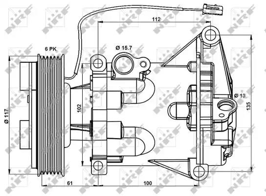 Kompresor klimatyzacji mazda 2 07-15 32687 NRF