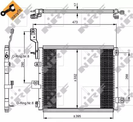 Конденсатор кондиционер 350047 NRF