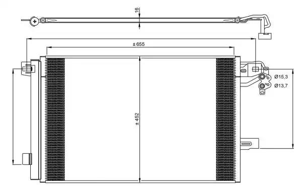 Радіатор кондиціонера vw transporter 2.0tdi 09-15 350064 NRF