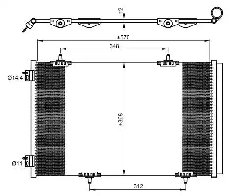 Радиатор кондиционера easy fit 350066 NRF