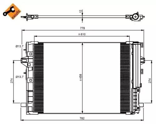Радиатор кондиционера easy fit 350081 NRF