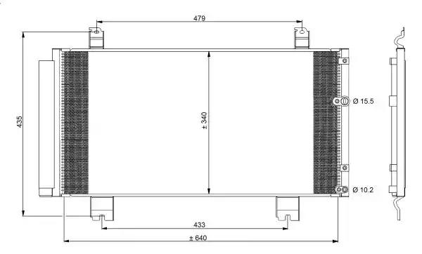 Конденсатор кондиционер 350100 NRF