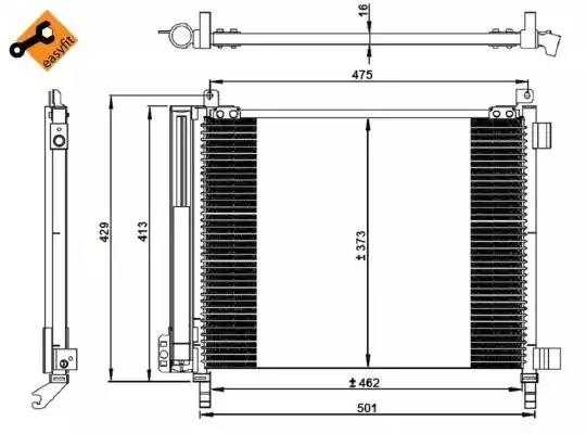 Chłodnica klimatyzacji nissan 350228 NRF