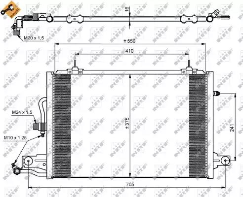 Радиатор кондиционера easy fit 35031 NRF