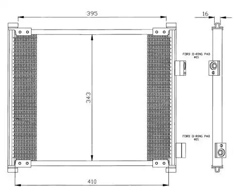 Конденсатор, система кондиціонування повітря 35357 NRF