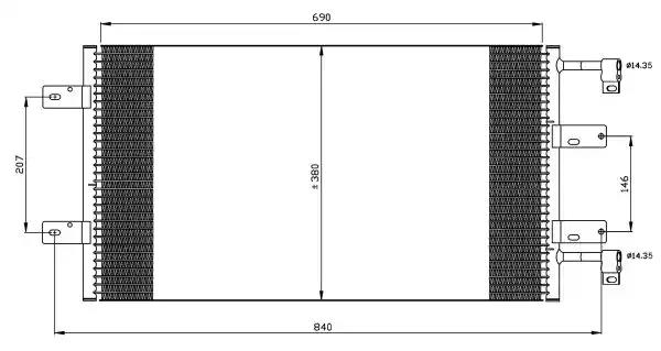 Радиатор кондиционера 35505 NRF