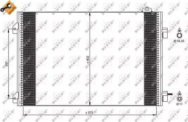 Радіатор кондиціонера 35545 NRF