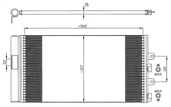 Конденсатор кондиционер 35606 NRF