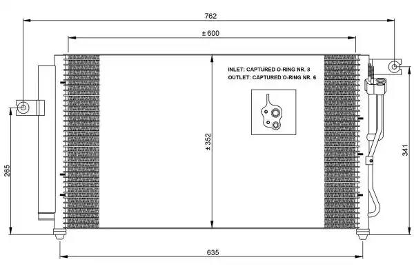 Радіатор кондиціонера 35798 NRF