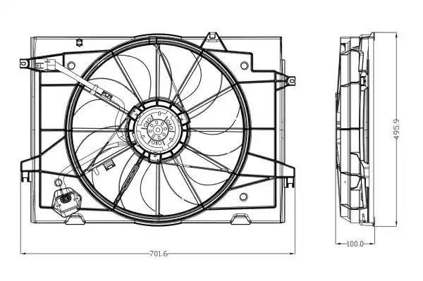 Вентилятор, система охолодження двигуна 47285 NRF