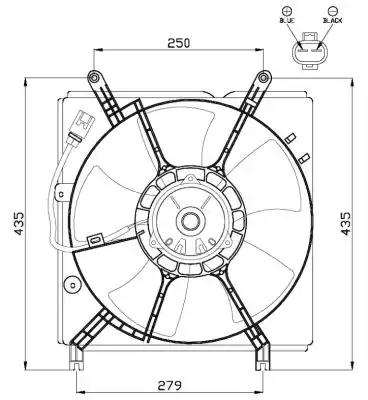 Вентилятор, система охолодження двигуна 47534 NRF