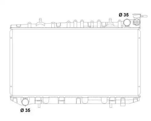Радиатор охлаждения двигателя 503497 NRF