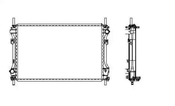 Радиатор охлаждение двигателя 509696 NRF