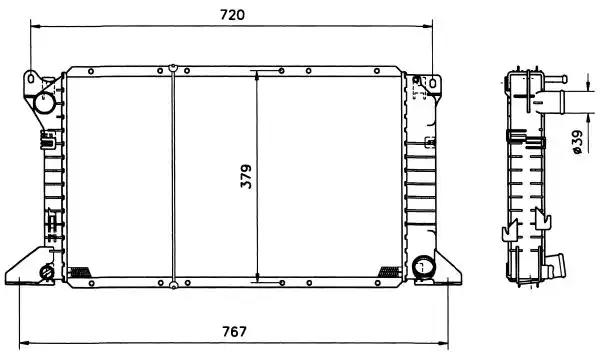 Радиатор охлаждение двигателя 517373 NRF