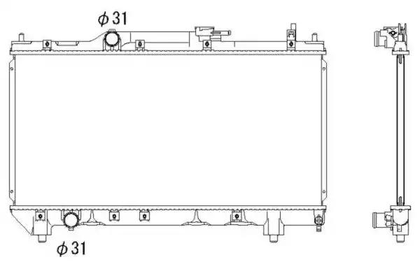 Радиатор охлаждения двигателя 53266 NRF
