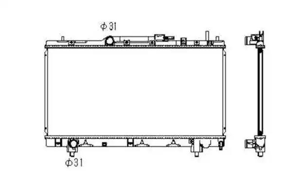 Радіатор, система охолодження двигуна 53347 NRF