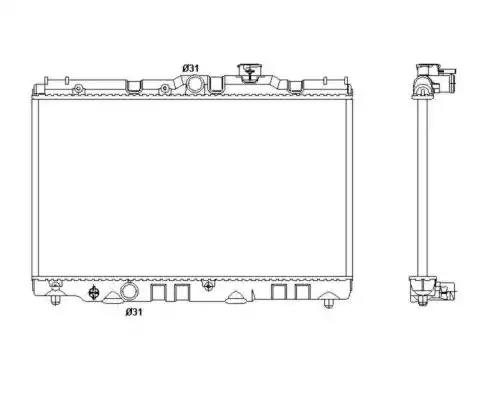 Радиатор охлаждение двигателя 53399 NRF