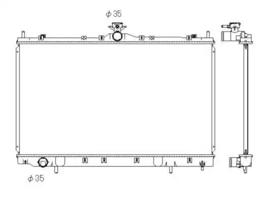 Радіатор охолоджування 53431 NRF