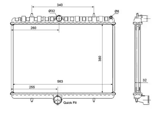 Радиатор охлаждения двигателя 53861 NRF