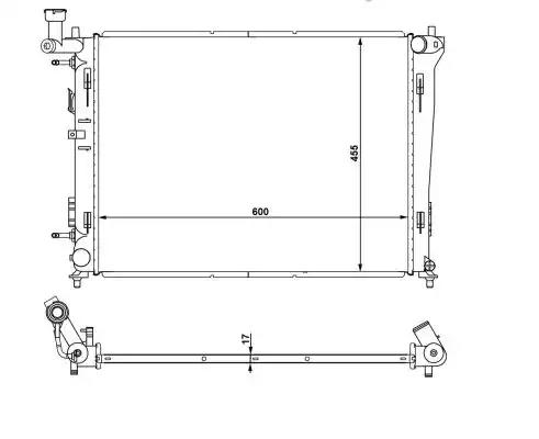 Радиатор охлаждения двигателя 53931 NRF