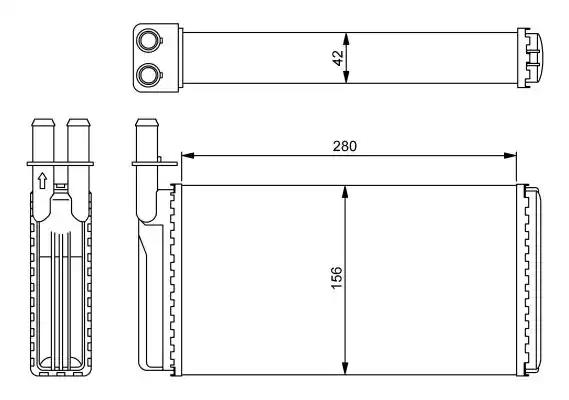 Теплообменник отопление салона 54243 NRF