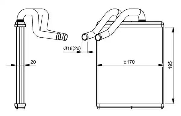 Радиатор отопителя 54301 NRF