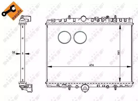 Радіатор, система охолодження двигуна 55347 NRF