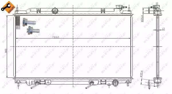 Радіатор, система охолодження двигуна 56081 NRF