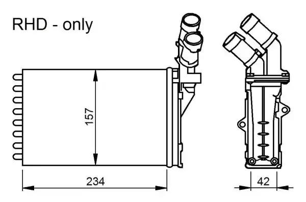 Радіатор пічки 58034 NRF