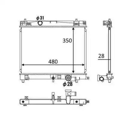 Радиатор охлаждение двигателя 58501 NRF
