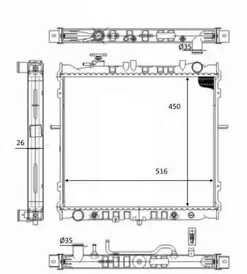 Радіатор, система охолодження двигуна 59049 NRF