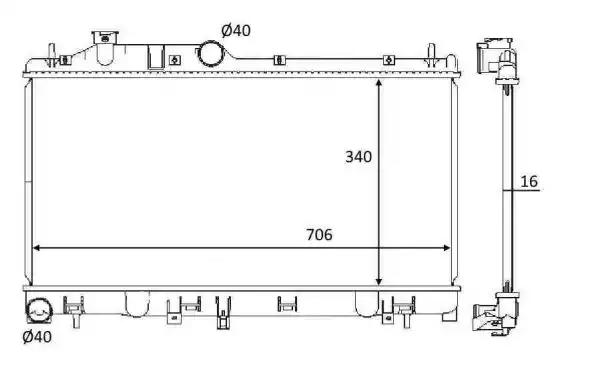 Радиатор охлаждения nrf 59116 NRF