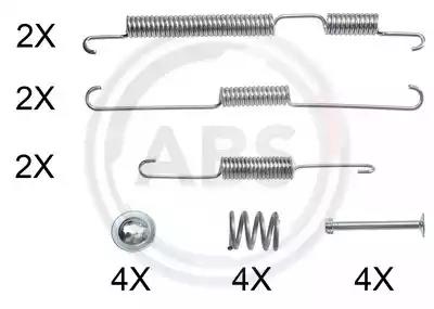 Монтажний к-кт гальмівних колодок 0024Q A.B.S.