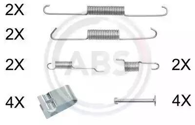 Комплект приладдя, гальмівна колодка 0811Q A.B.S.