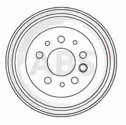 Гальмівний барабан задн. campmobile/transporter/multivan/caravelle 96-03 2403S A.B.S.