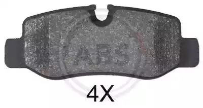 Комплект тормозных колодок дисковый тормоз 35056 A.B.S.