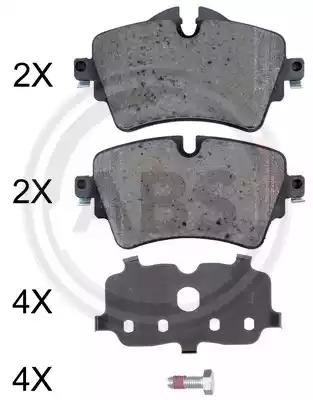 Комплект тормозных колодок дисковый тормоз 35072 A.B.S.