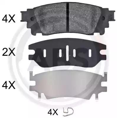 Klocki hamulc. lexus nx 14- tył 35097 A.B.S.