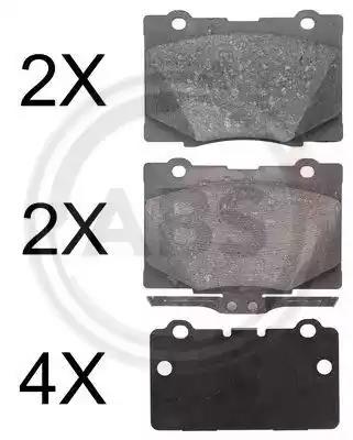 Комплект тормозных колодок дисковый тормоз 37600 A.B.S.